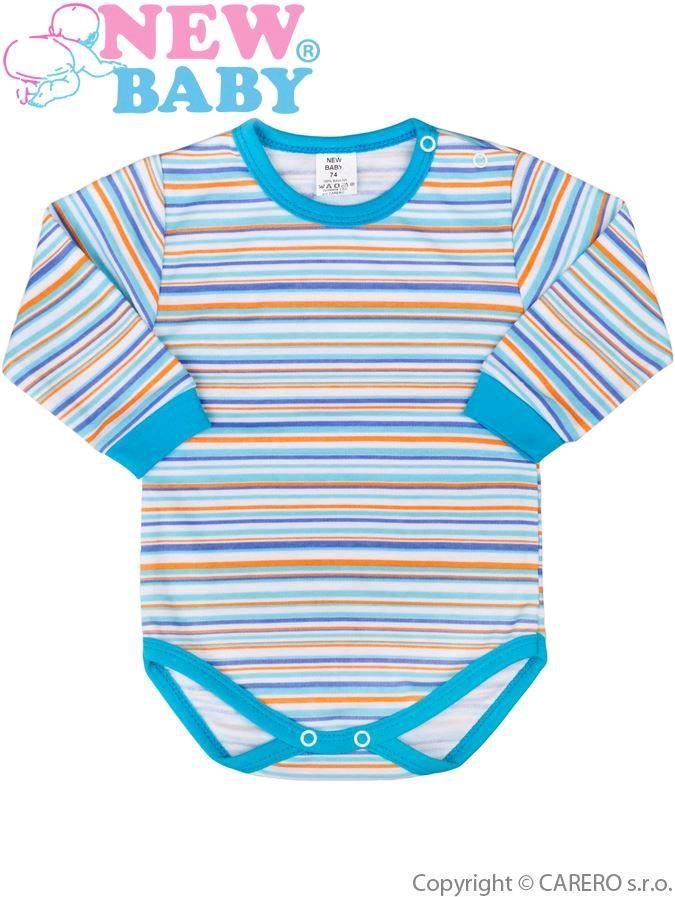 Kojenecké body s dlouhým rukávem New Baby Puppik 2 tyrkysové 86 (12-18m) - obrázek 1
