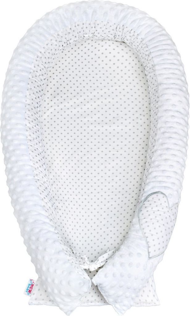 Luxusní Hnízdečko pro miminko z Minky New Baby bílé - obrázek 3