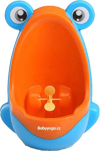 BABY YUGA Dětský pisoár žába – modro oranžový