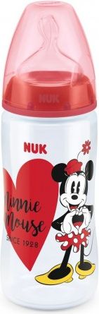 Kojenecká láhev NUK Disney Mickey 300 ml Minnie červená, Červená - obrázek 1