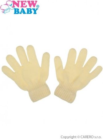 Dětské zimní rukavičky New Baby krémové, Béžová, 110 (4-5r) - obrázek 1