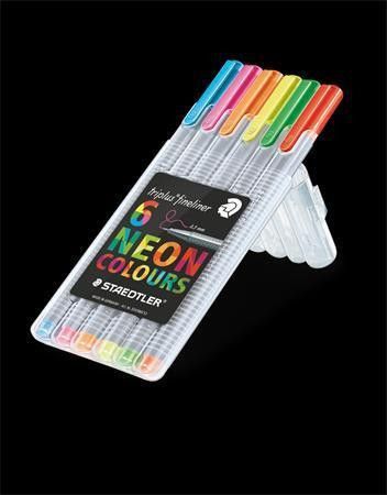 Linery "Triplus Neon", sada 6 barev, 0,3 mm, STAEDTLER, set 6 ks - obrázek 1