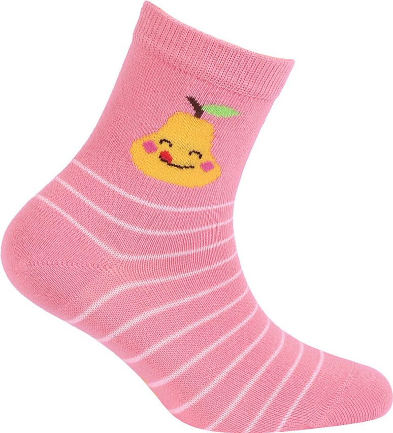 Dívčí ponožky se vzorem GATTA HRUŠKA růžové Velikost: 24-26 - obrázek 1