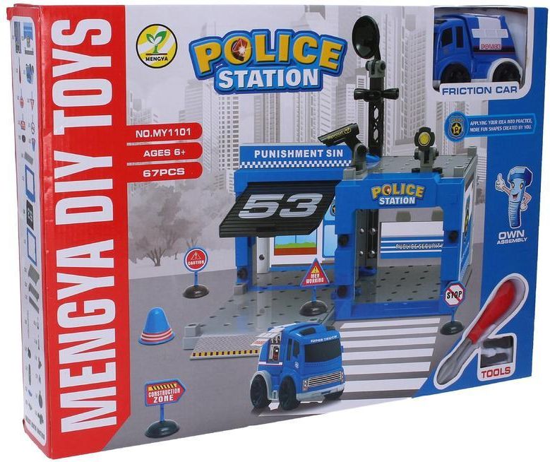 Wiky Wiky Šroubovací policejní stanice s autíčkem - obrázek 2