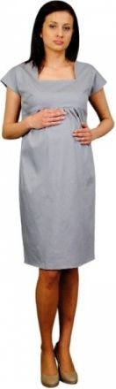 Be MaaMaa Těhotenské šaty ELA - ocelová - obrázek 1