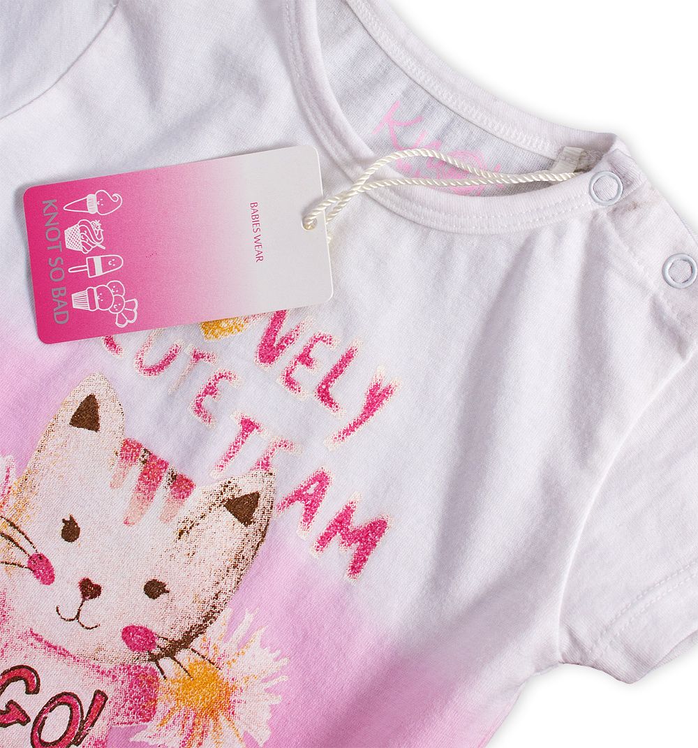 Dívčí tričko KNOT SO BAD CUTE TEAM růžové Velikost: 74 - obrázek 3