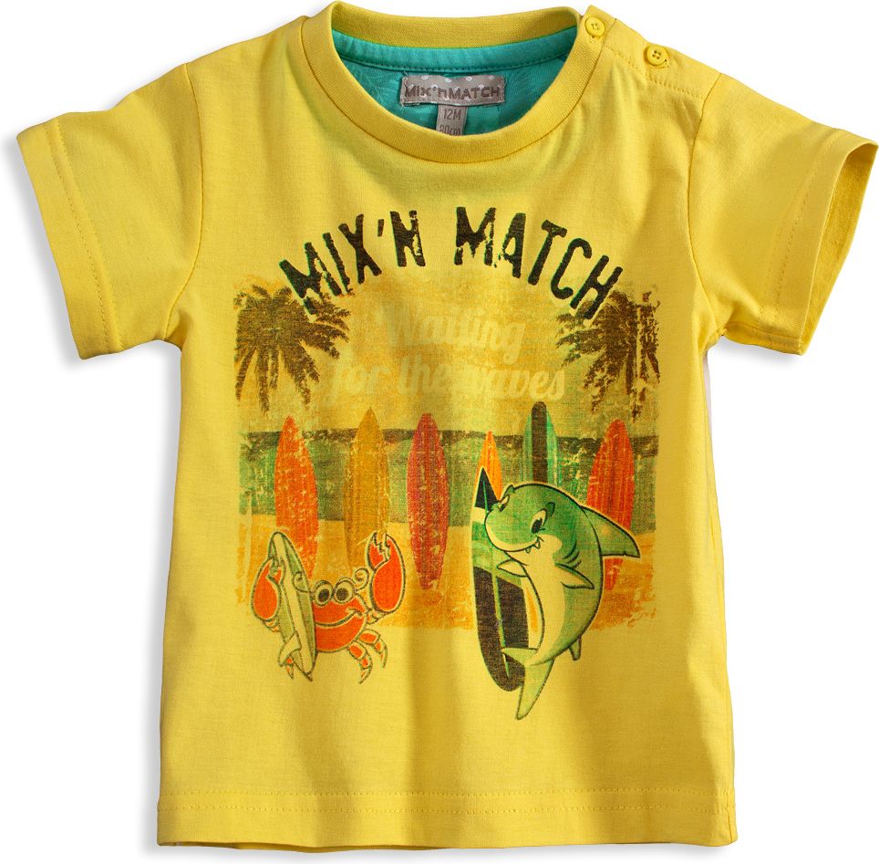 Chlapecké tričko Mix´nMATCH WAVES žluté Velikost: 92 - obrázek 1