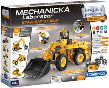 Clementoni - Mechanická laboratoř - stavební stroje - obrázek 1