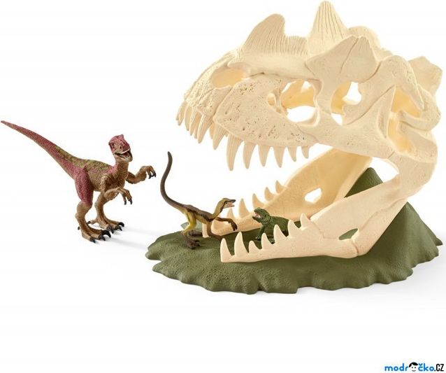 Schleich - Dinosaurus set, Velká lebka s Velociraptorem a ještěrem - obrázek 1