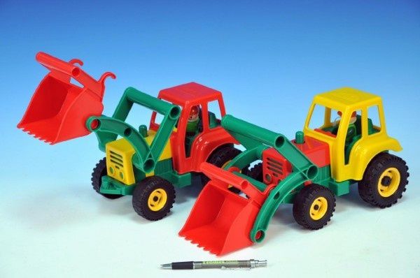 Teddies Auto traktor/nakladač s figurkou aktivní se lžící plast 35cm 24m+ - obrázek 1