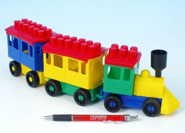 LORI 7 vlak + 2 vagónky plast v sáčku 9x26x5cm - obrázek 1