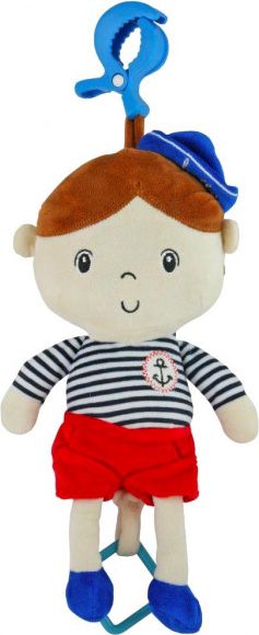 BABY MIX Edukační hrající plyšová panenka Baby Mix námořník kluk - obrázek 1