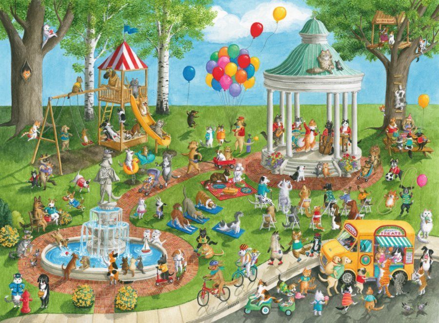 RAVENSBURGER Puzzle Zvířecí park XXL 300 dílků - obrázek 1