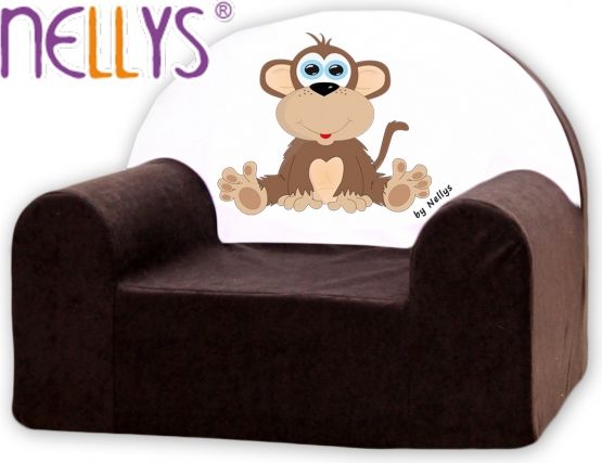 Dětské křeslo Nellys - Opička Nellys hnědá - obrázek 1