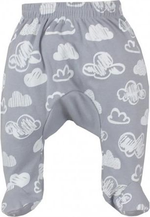 Kojenecké polodupačky Koala Clouds bílé obláčky, Šedá, 80 (9-12m) - obrázek 1