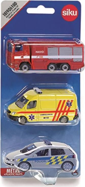SIKU česká verze - set mix policie, hasiči, ambulance - obrázek 1