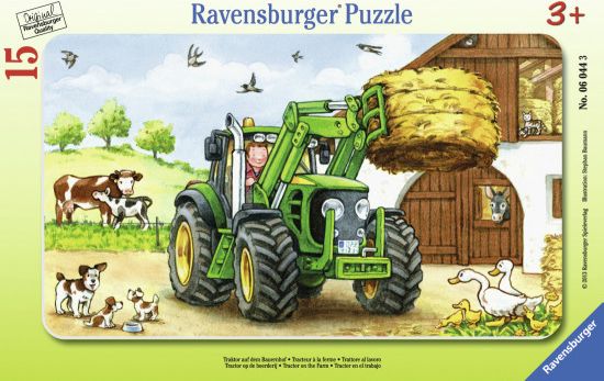 RAVENSBURGER Puzzle Traktor na statku 15 dílků - obrázek 1
