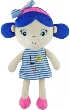 Edukační plyšová panenka Baby Mix námořník holka blue, Modrá - obrázek 1