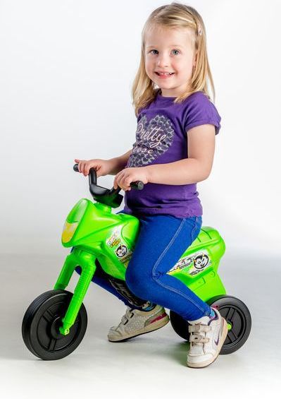 Enduro Yupee zelené velké plast výška sedadla 31cm nosnost do 212m+ - obrázek 2