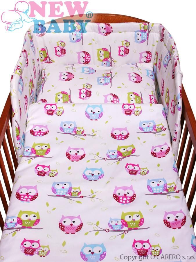 2-dílné ložní povlečení New Baby 90/120 cm bílé se sovou - obrázek 1