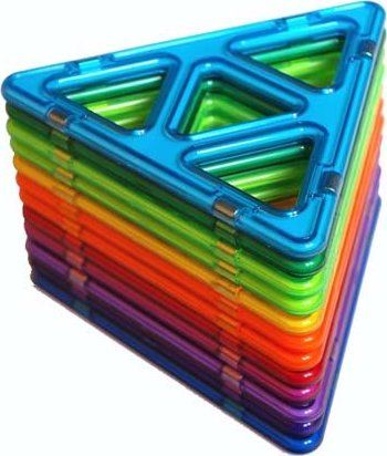 Magnetická stavebnice MAGFORMERS Supertrojúhelníky 12ks - obrázek 1
