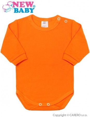Kojenecké body s dlouhým rukávem New Baby oranžové, Oranžová, 56 (0-3m) - obrázek 1