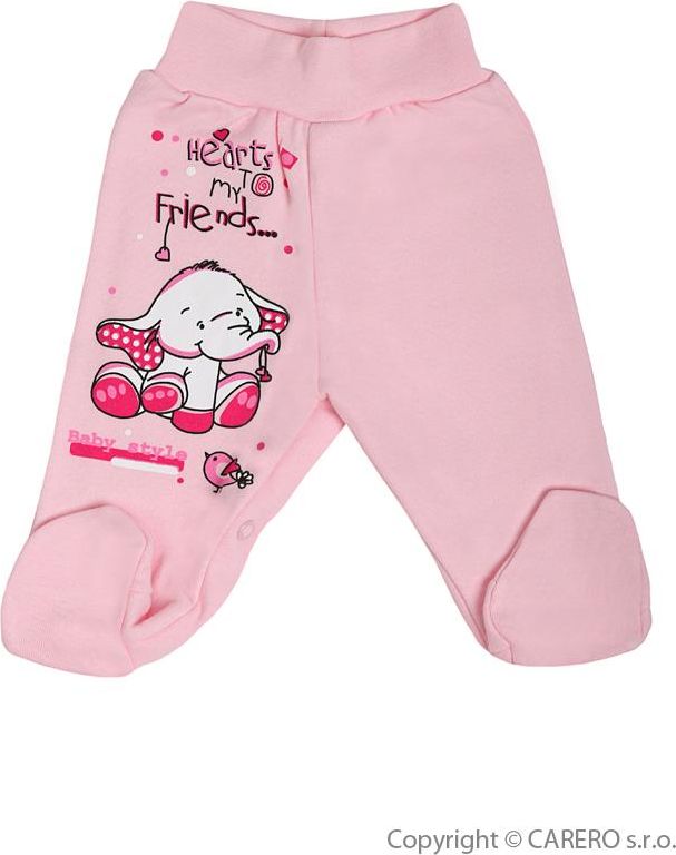 Kojenecké polodupačky vel. 74 Bobas Fashion Benjamin růžové - obrázek 1