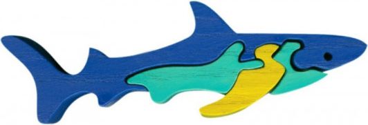 FAUNA Dřevěné puzzle Žralok malý - obrázek 1