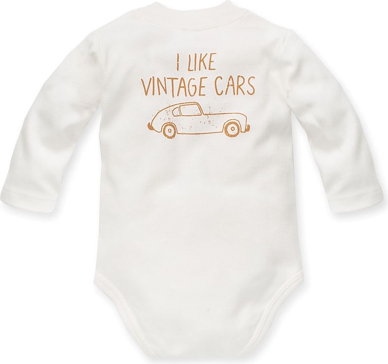 PINOKIO Body polo dlouhý rukáv Old Cars vel. 74 – écru - obrázek 2