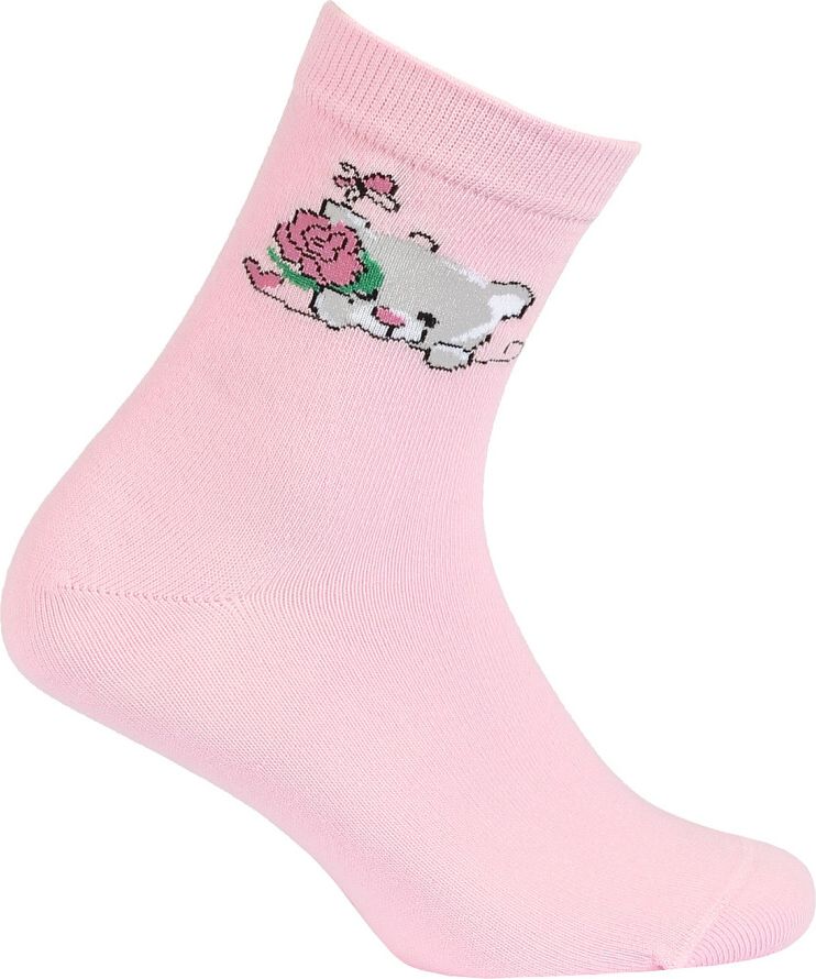 Vzorované dívčí ponožky GATTA MEDVÍDEK růžové Velikost: 27-29 - obrázek 1
