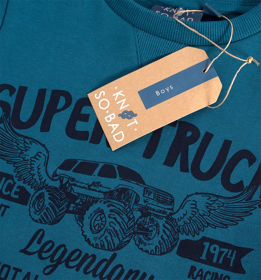 Chlapecká mikina KNOT SO BAD SUPER TRUCK modrá Velikost: 140 - obrázek 4