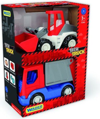 WADER Auto stavební Tech truck v plast - obrázek 3