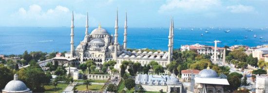 ANATOLIAN Panoramatické puzzle Mešita sultána Ahmeda, Istanbul 1000 dílků - obrázek 1