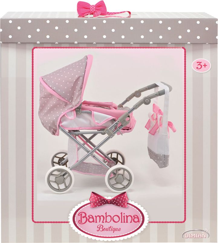 Kočárek střední Bambolina Boutiques se střechou - obrázek 2