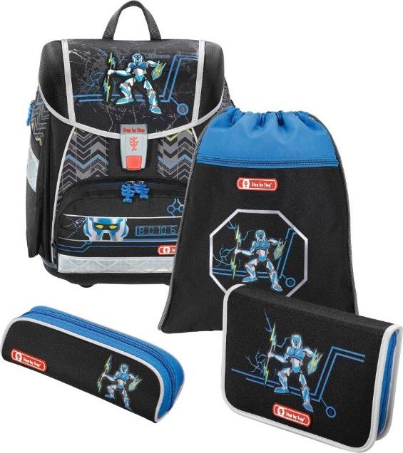 Školní aktovka Robot TOUCH2 4-dílný set Hama Step by Step - obrázek 2