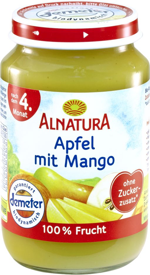 Alnatura BIO Jablko s mangem 100% ovoce 190g 4M - obrázek 1