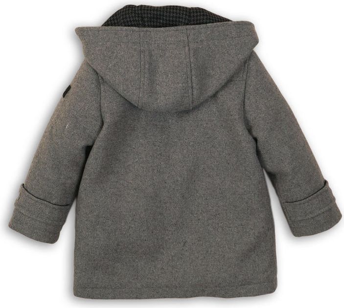 Minoti Kabát chlapecký vlněný podšitý chlupem šedá 110/116 - obrázek 3