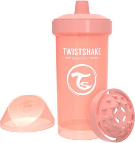 Twistshake Láhev 360ml 12+m Pastelově broskvová - obrázek 1