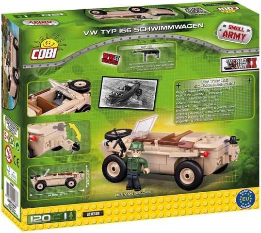 Cobi 2188 II WW VW typ 166 Schwimmwagen, 120 k, 1 f - obrázek 2