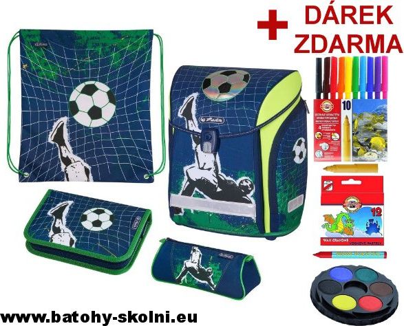 Školní aktovka Góóól 4 dílný set Midi Plus Herlitz - obrázek 1