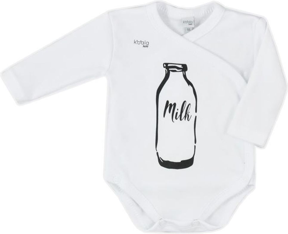 Kojenecké celorozepínací body Koala MILK bílé 68 (4-6m) - obrázek 1