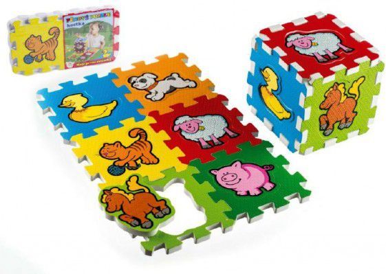 Teddies Pěnové puzzle Moje první zvířátka 15x15x1 2cm MPZ 6 ks - obrázek 1