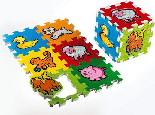 Teddies Pěnové puzzle Moje první zvířátka 15x15x1 2cm MPZ 6 ks - obrázek 3