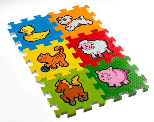 Teddies Pěnové puzzle Moje první zvířátka 15x15x1 2cm MPZ 6 ks - obrázek 4