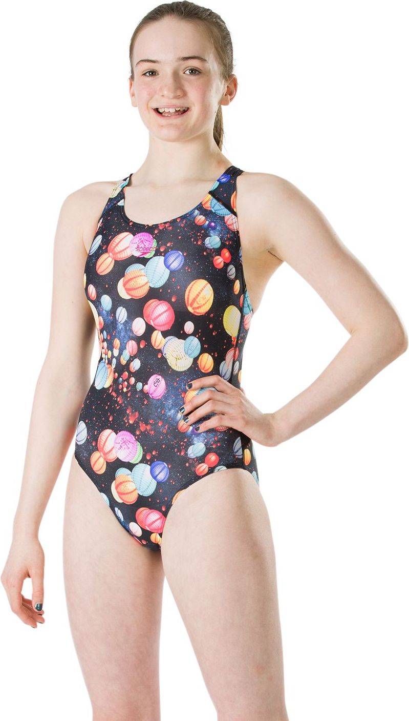 Speedo MizuLanterns Allover Digital Splashback - black/neonorch/aqspl 164 - obrázek 2