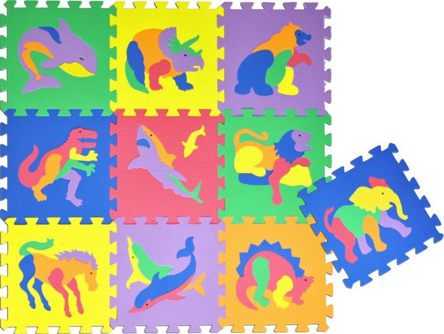 Pěnové puzzle Zvířata a dinosauři (30x30) - obrázek 1