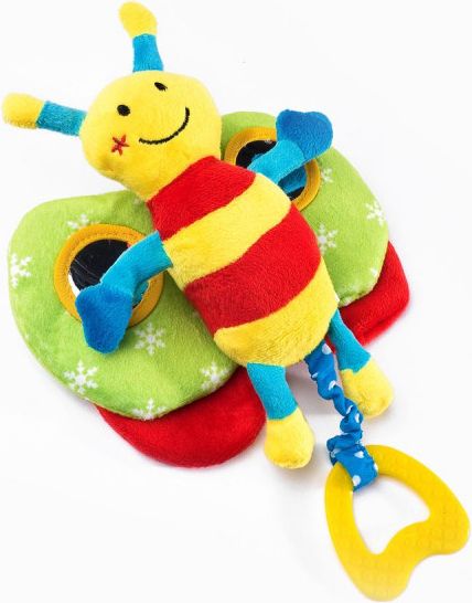 SENSILLO Edukační plyšová hračka Sensillo motýlek s pískátkem - obrázek 1