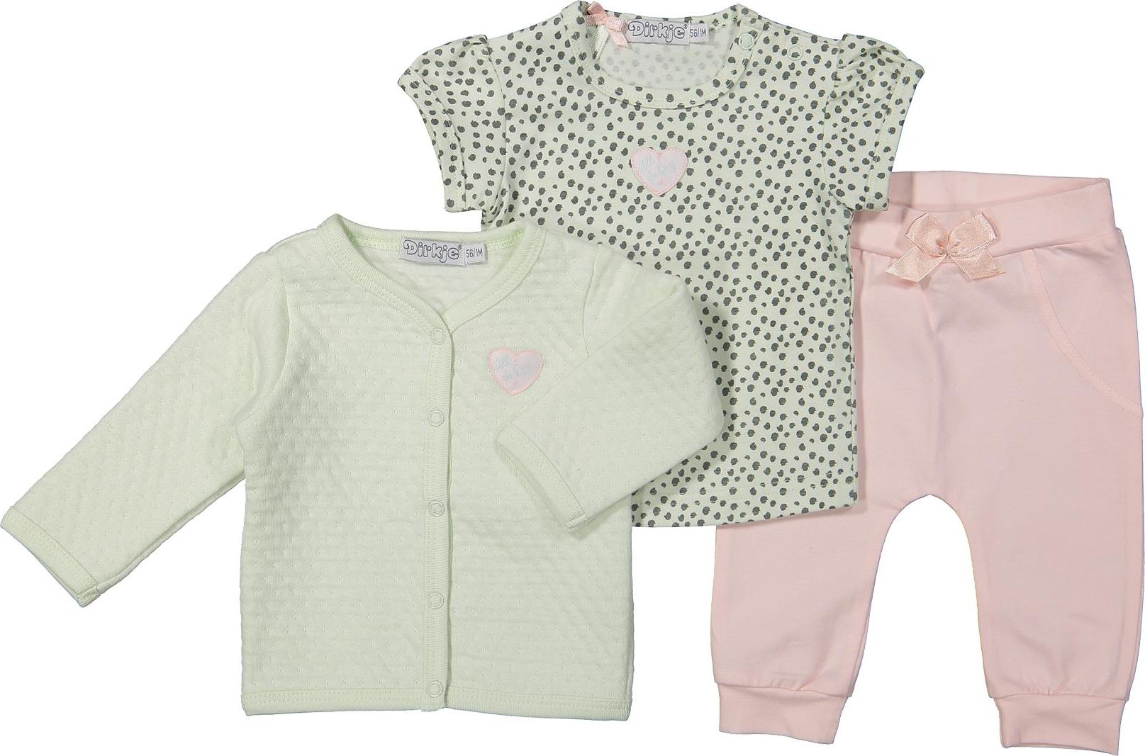 DIRKJE Set 3-dílný A-SO SOFT ALL THE BEST vel. 68 Mint - obrázek 1