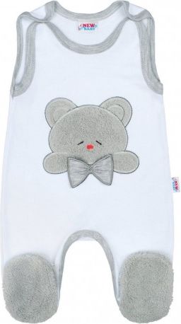 Luxusní kojenecké dupačky New Baby Honey Bear s 3D aplikací, Bílá, 74 (6-9m) - obrázek 1