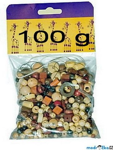 Navlékací perle - Mix perlí hnědo-přírodní 100g (Detoa) - obrázek 1